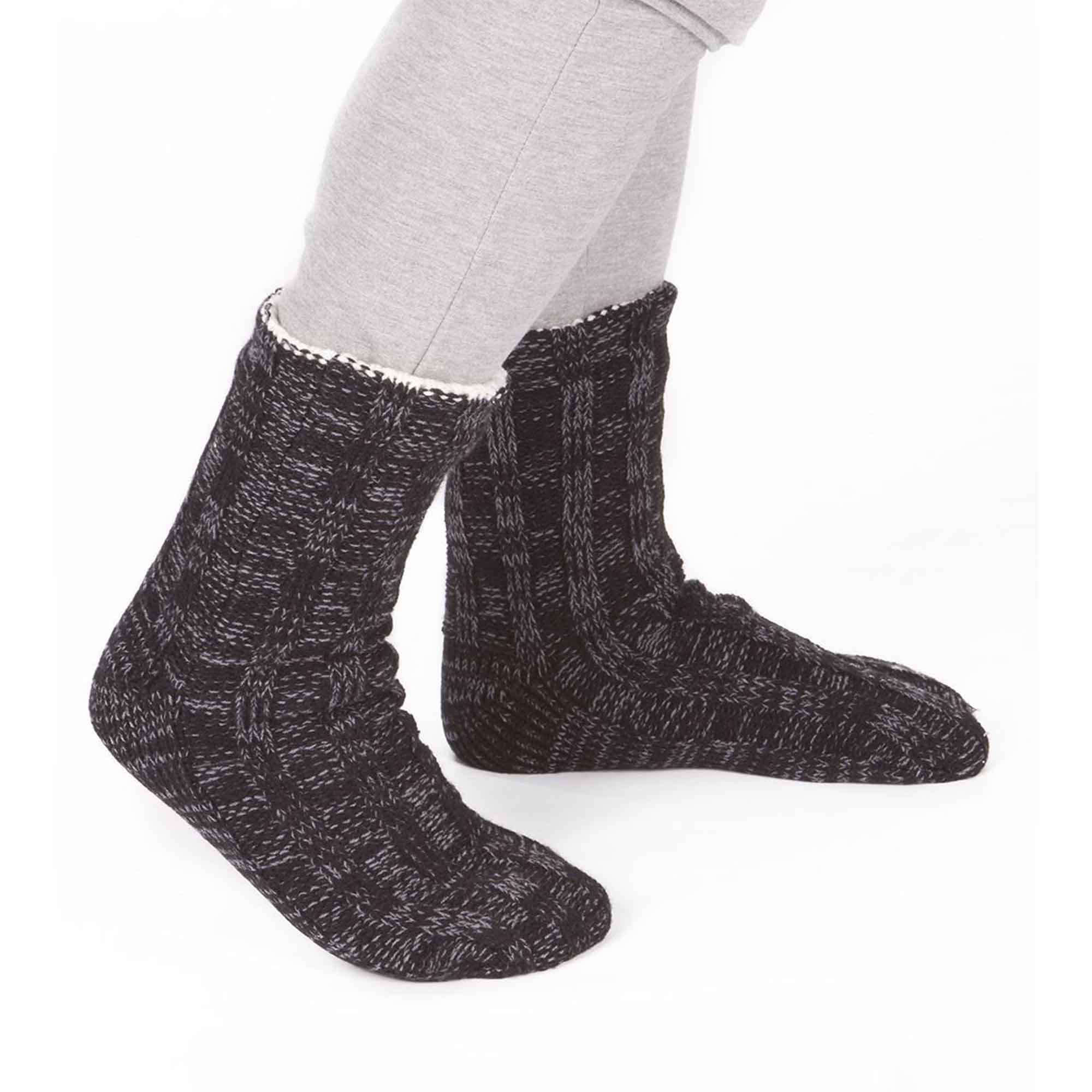 Sock Stack Mens Slipper Socks Non Slip Grips Chunky Winter Lounge Wear Ultra Soft Sherpa