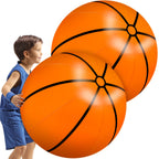 Meooeck 2 Pcs 27-Inch Inflatable Basketballs – Giant Party Decorations & Outdoor Games