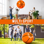 Meooeck 2 Pcs 27-Inch Inflatable Basketballs – Giant Party Decorations & Outdoor Games