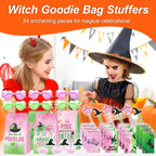 MEPIG 84 Pcs Pink & Green Witch Party Favors for 12 Guests