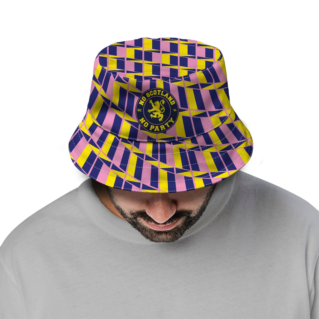 No Scotland No Party - Retro Yellow & Pink - WC26 - Bucket Hat
