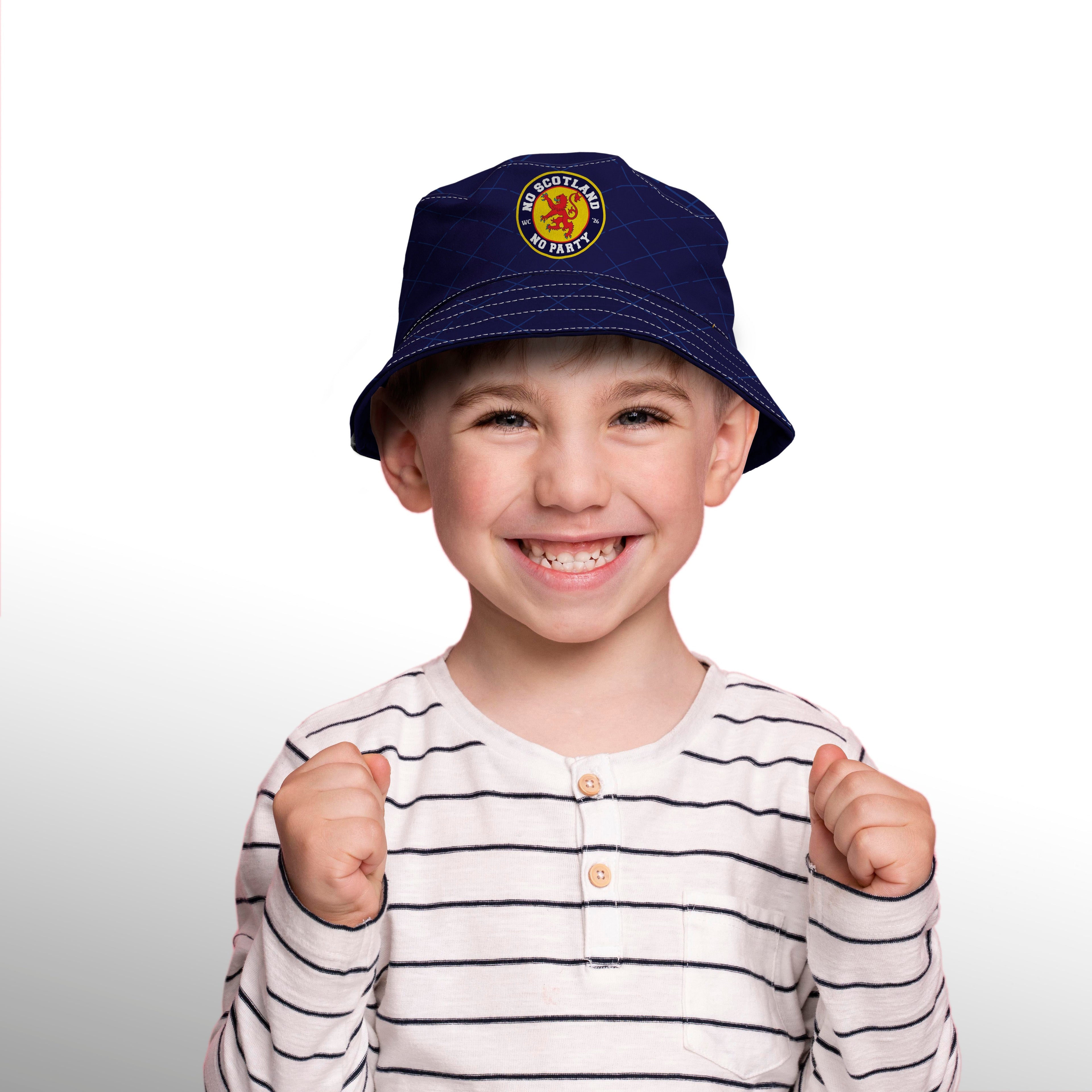 No Scotland No Party - WC26 - Badge Design - Bucket Hat