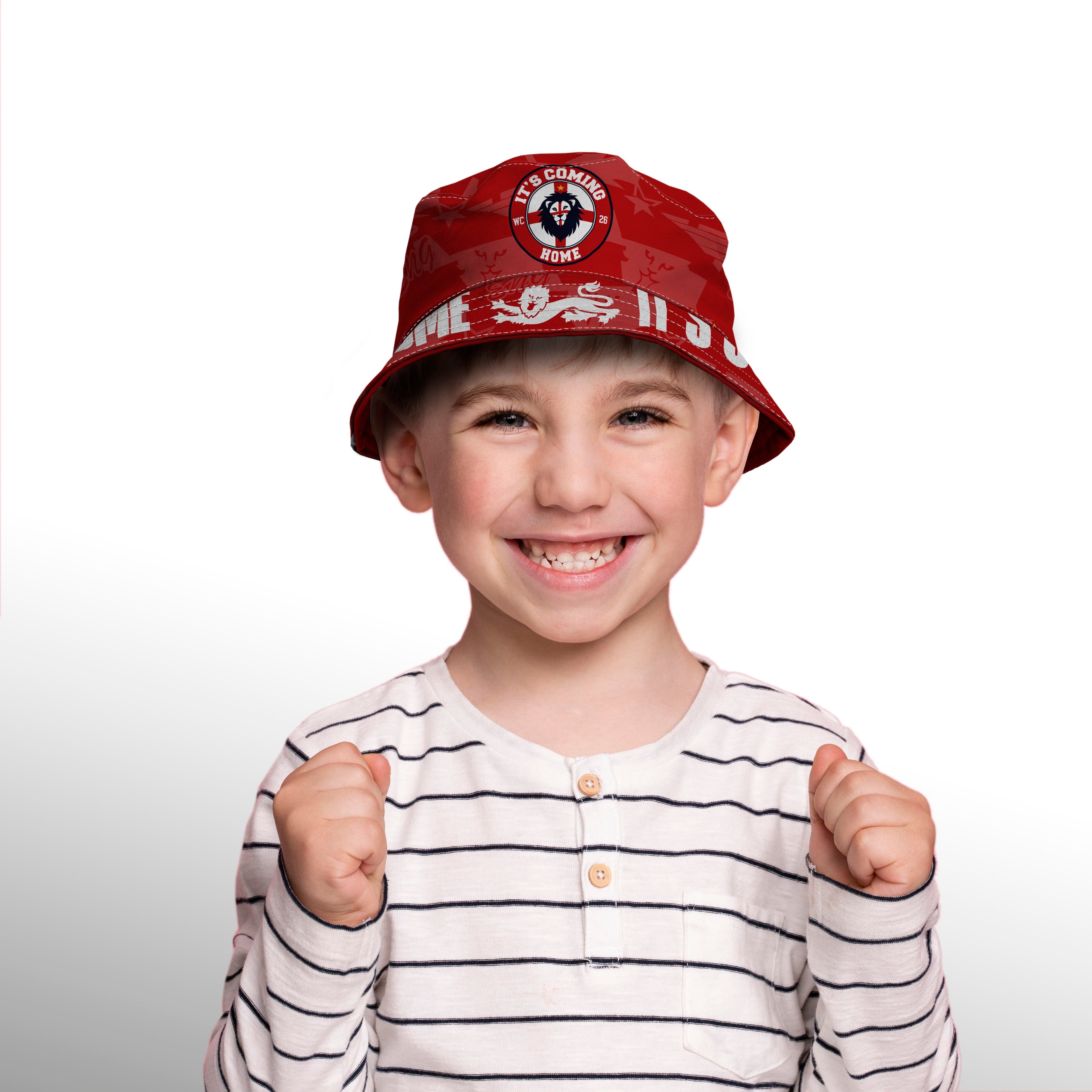 England - It's Coming Home - Red - WC26 - Bucket Hat