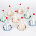 Meri Meri Birthday Party Hats – Pack of 8 Bright Colorful Cones for Kids & Adults