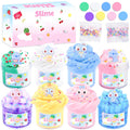 MermaidSlime 8 Pack Slimes Kit — Scented Butter Slime, Cloud Slime & Crystal Clear Slimes for Kids Party Favors