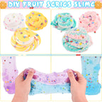 MermaidSlime 8 Pack Slimes Kit — Scented Butter Slime, Cloud Slime & Crystal Clear Slimes for Kids Party Favors
