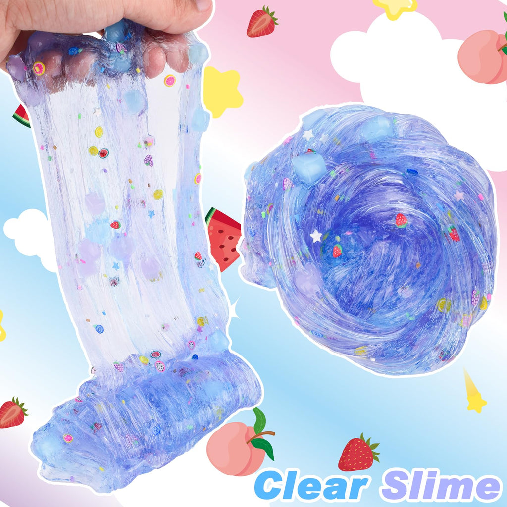 MermaidSlime 8 Pack Slimes Kit — Scented Butter Slime, Cloud Slime & Crystal Clear Slimes for Kids Party Favors