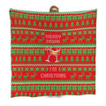 Merry Drunk, I'm Christmas - Xmas Jumper - Fleece Blanket