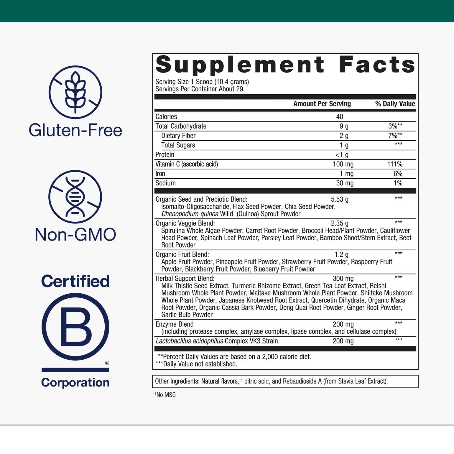 Metagenics PhytoMulti Superfoods – Organic Fruit & Vegetable Immunity Support