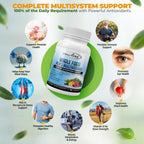 Methylated Men's Multivitamins – 44 Organic Whole-Food Ingredients | Vegan Daily Vitamin for Men