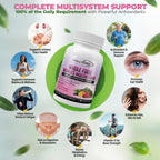 Womens Methylated Multivitamin with Iron - 44 Organic Fermented Nutrients | 90 Vegan Caps