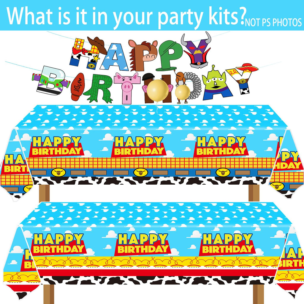 METIXOZE 133pc 2 Infinity & Inspired Two Beyond Birthday Decorations – Plates, Napkins, Cups, Tablecloth & Banner for Kids