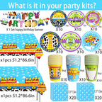 METIXOZE 133pc 2 Infinity & Inspired Two Beyond Birthday Decorations – Plates, Napkins, Cups, Tablecloth & Banner for Kids