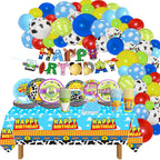 METIXOZE 133pc 2 Infinity & Inspired Two Beyond Birthday Decorations – Plates, Napkins, Cups, Tablecloth & Banner for Kids