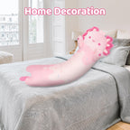 Mewaii Long Axolotl Plush – 5 Sizes, Giant Soft Pink Axolotl Body Pillow & Kawaii Plush Toy