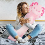 Mewaii Long Axolotl Plush – 5 Sizes, Giant Soft Pink Axolotl Body Pillow & Kawaii Plush Toy
