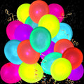 MFLUEEWR 110 Pack Neon Glow Balloons – UV Black Light Latex Party Decor