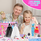 MGparty 800+ PCS Fashion Designer Kit for Girls – Doll Clothes Sewing & DIY Craft Kit