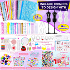 MGparty 800+ PCS Fashion Designer Kit for Girls – Doll Clothes Sewing & DIY Craft Kit
