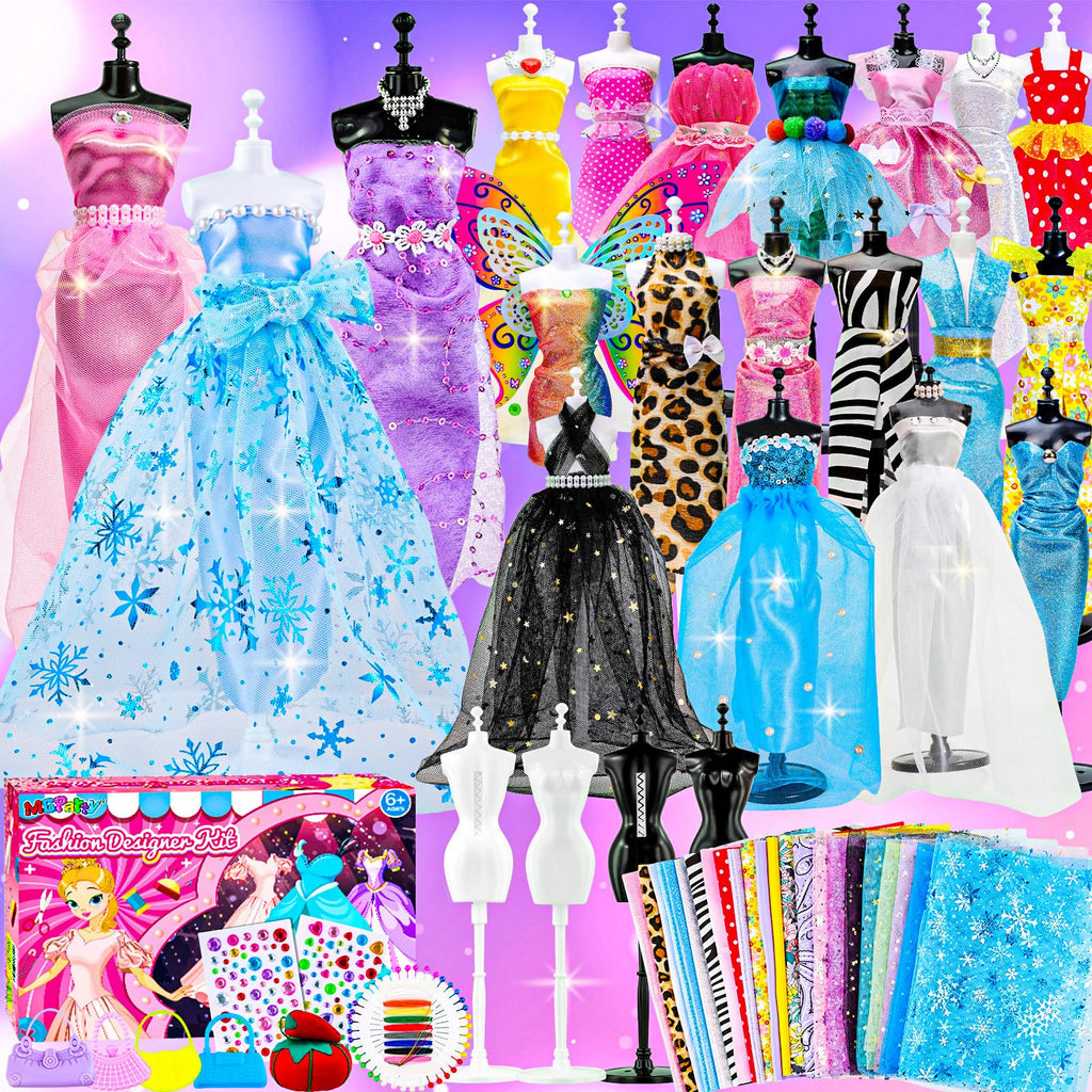 MGparty 800+ PCS Fashion Designer Kit for Girls – Doll Clothes Sewing & DIY Craft Kit