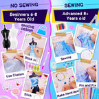 MGparty 800+ PCS Fashion Designer Kit for Girls – Doll Clothes Sewing & DIY Craft Kit