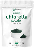 Micro Ingredients Organic Chlorella Powder – 20 oz | Broken Cell Wall | Vegan & Non-GMO