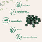 Micro Ingredients Organic Spirulina & Chlorella Tablets – 720 (4 Month) | Cracked Cell Wall | Vegan Protein & Chlorophyll