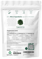 Micro Ingredients Organic Spirulina & Chlorella Tablets – 720 (4 Month) | Cracked Cell Wall | Vegan Protein & Chlorophyll