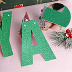 mifengda Green Glitter DIY Banner Kit — Customizable Letters for Birthday & Graduation