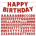 Mifengda DIY Glitter Letter Banner Kit - Red Customizable Party Banner