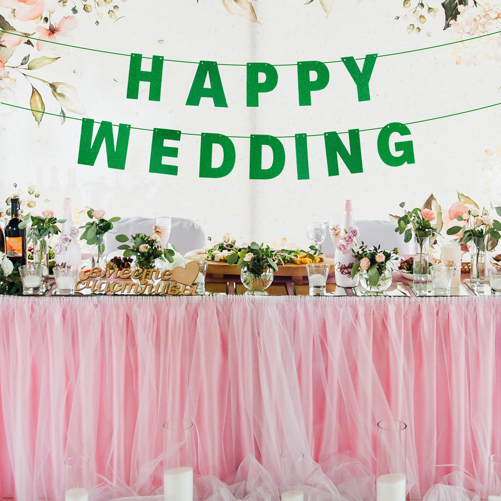 mifengda Green Glitter DIY Banner Kit — Customizable Letters for Birthday & Graduation