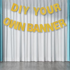 mifengda DIY Glitter Letter Banner Kit - Gold Customizable Party Banners