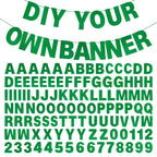 mifengda Green Glitter DIY Banner Kit — Customizable Letters for Birthday & Graduation