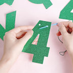 mifengda Green Glitter DIY Banner Kit — Customizable Letters for Birthday & Graduation