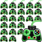 Mifoci 24 Pcs Video Game Party Cups - 12oz Green with Straw & Lid