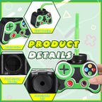 Mifoci 12 Pcs Plastic Video Game Cups with Straw and Lid 10oz Green – Gamer Birthday Party Supplies