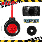 Mifoci 24 Pack Monster Truck Cups - 17 oz Tire-Shaped Party Cups for Kids