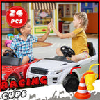 Mifoci 12-Pack Construction Cone & Tire Shaped Cups with Straws – 10 oz Party Favors