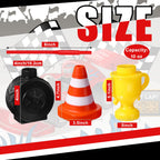 Mifoci 12-Pack Construction Cone & Tire Shaped Cups with Straws – 10 oz Party Favors