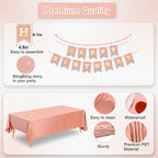 Miidenks Rose Gold 49th Birthday Decorations for Women | Banner, Balloons, Fringe Curtains