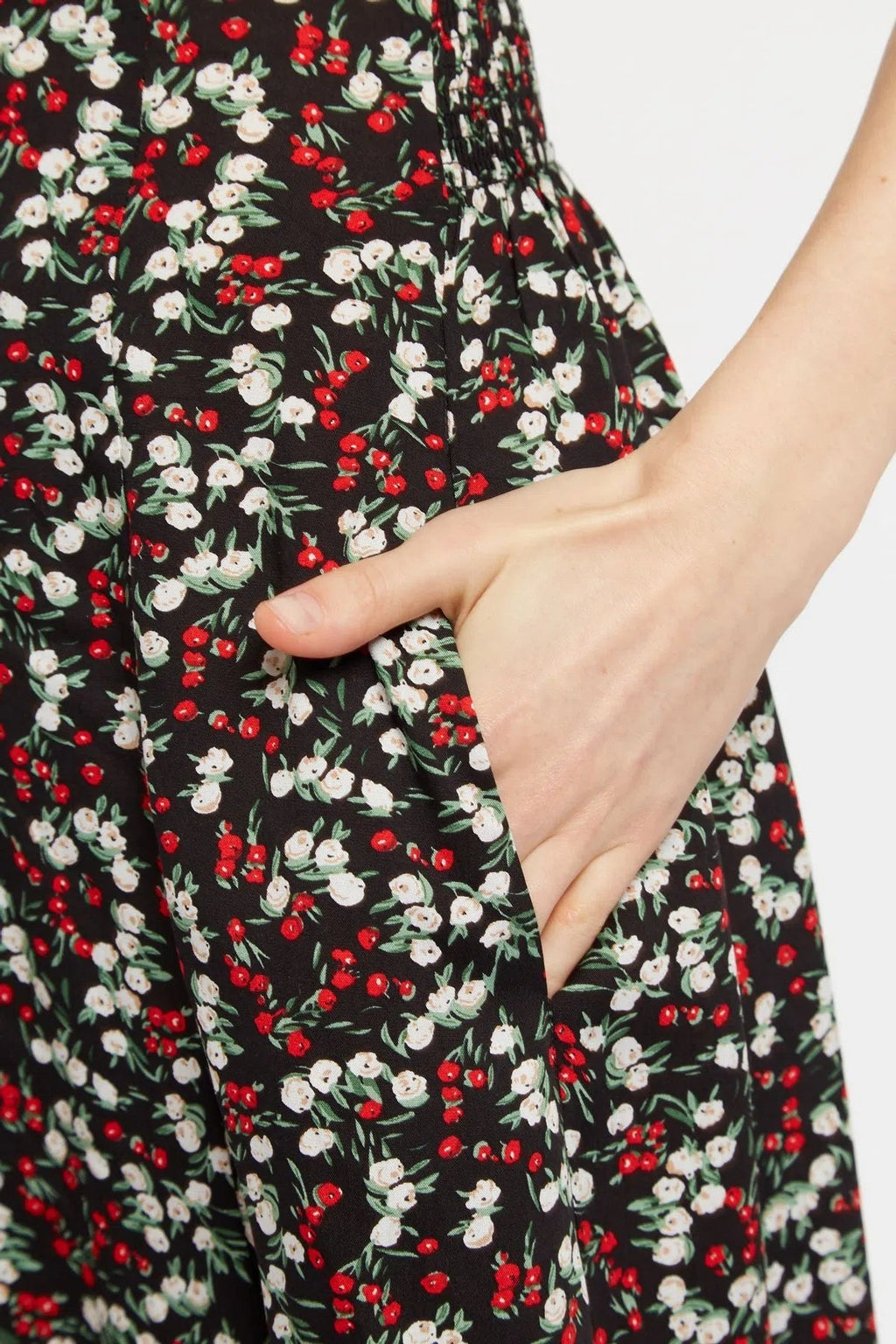 Louche Minerva Jolly Ditsy Print Puff Sleeve Midi Dress