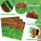 MinFyberd 60-Pcs Pixel Party Napkins – Video Game Theme Disposable Tableware