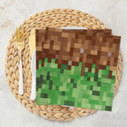 MinFyberd 60-Pcs Pixel Party Napkins – Video Game Theme Disposable Tableware