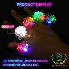 MINGOMINGO LED Light Up Rings – 3-Mode Glow Party Favors for Kids