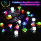 MINGOMINGO LED Light Up Rings – 3-Mode Glow Party Favors for Kids