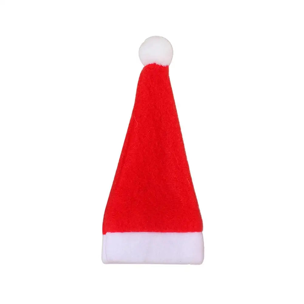 Mini Christmas Hat Cutlery Holders – Festive Tableware Bags for Holiday Dining & Decoration