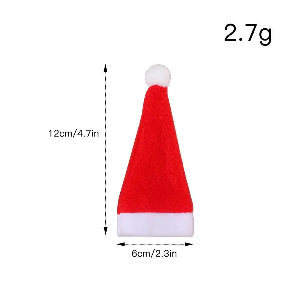 Mini Christmas Hat Cutlery Holders – Festive Tableware Bags for Holiday Dining & Decoration