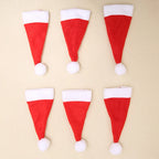 Mini Christmas Hat Cutlery Holders – Festive Tableware Bags for Holiday Dining & Decoration