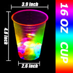 mishunyus 40 Pack Glow Party Cups | LED Light Up Cups for Indoor & Outdoor Parties