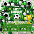 Miucat Soccer Party Decorations – 122Pcs Birthday Kit with Balloons, Banner, Tablecloth & Cake Toppers